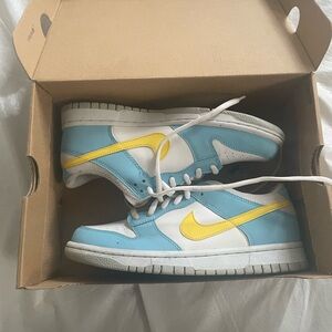 Nike Kids Sky Blue and Yellow Sneakers